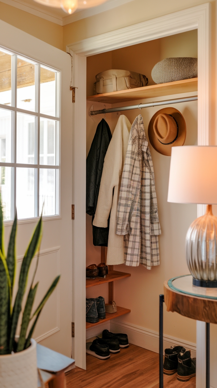 Charming and Practical Entryway Closet Design