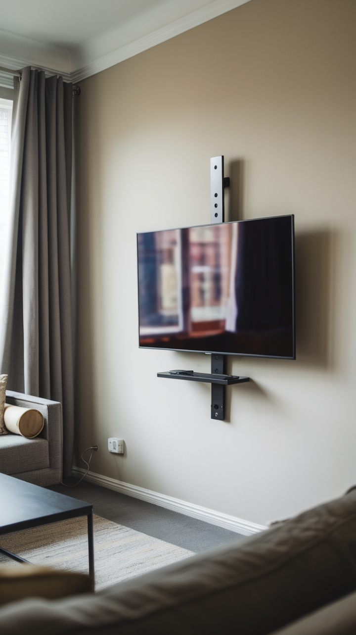 Streamlined TV Wall Mount Enhances Cozy, Modern Space