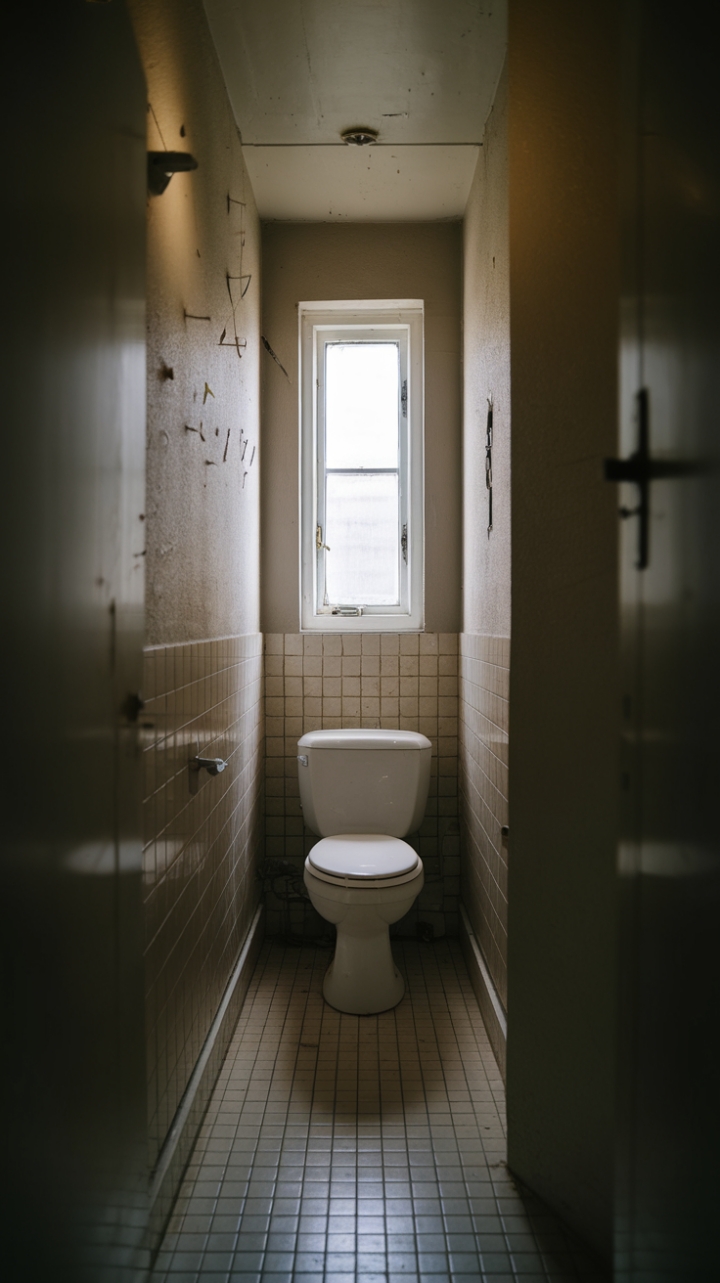 Cozy Beige Bathroom with Worn Charm