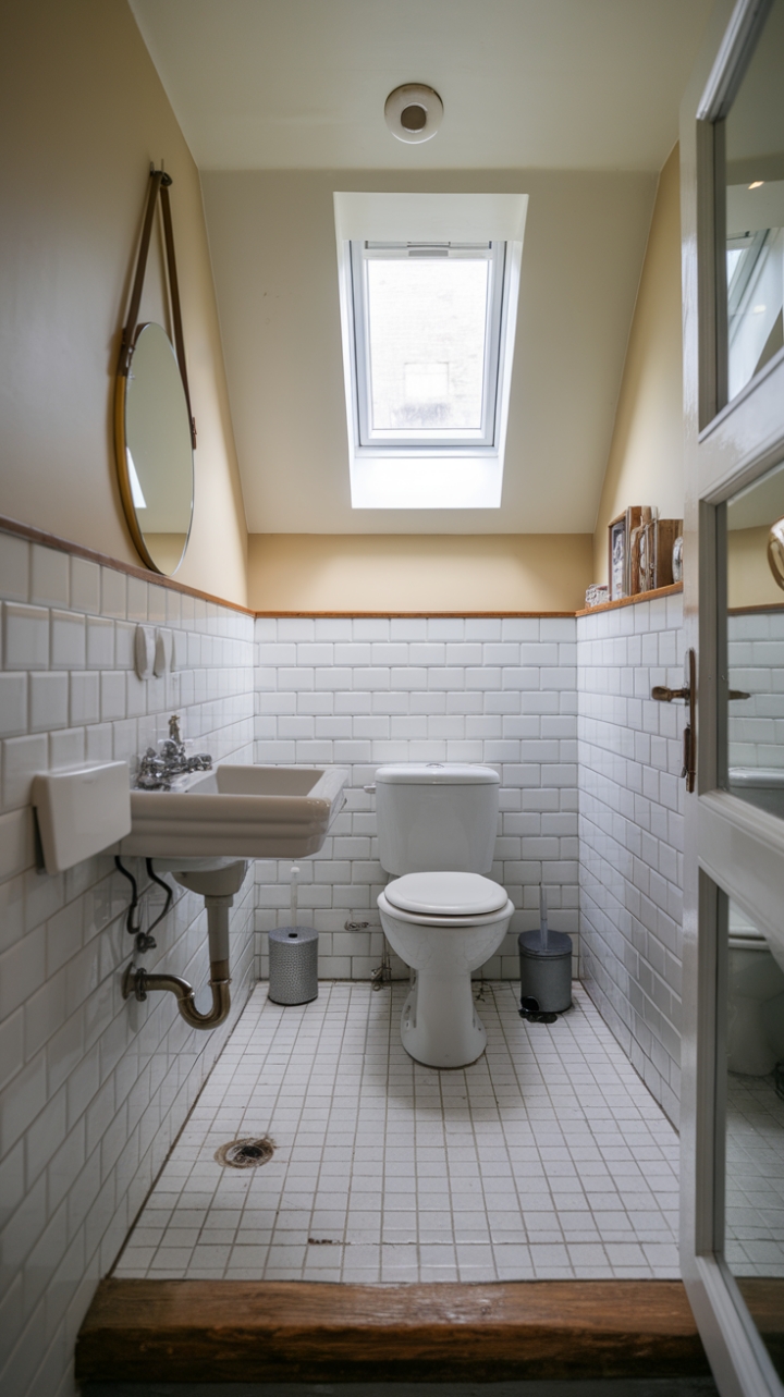 Stylish Small Bathroom with Outdoor Access