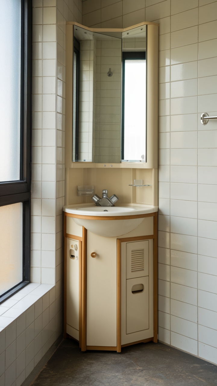 Smart Corner Vanity for Small Bathrooms