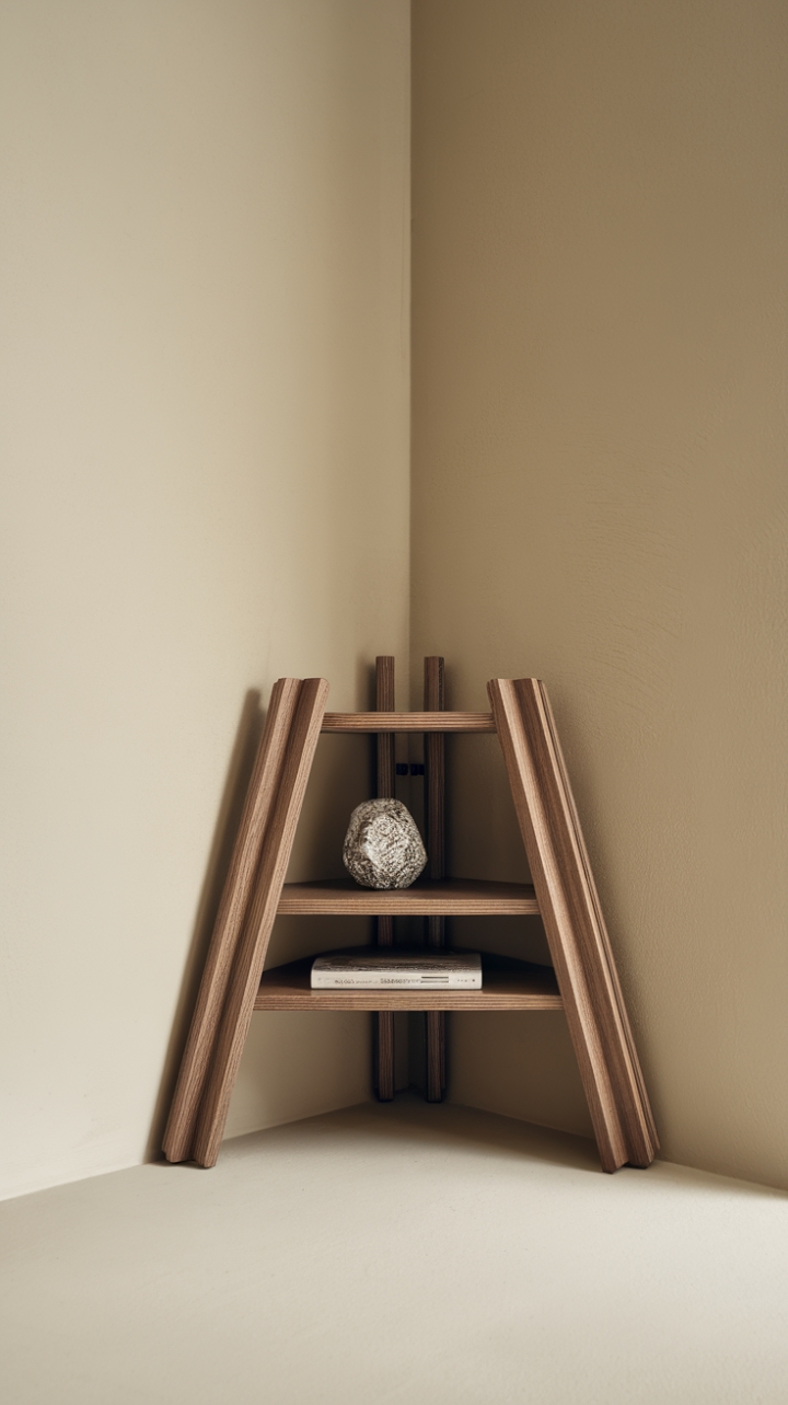 Stylish Corner Solution with Storage and Warm Ambiance
