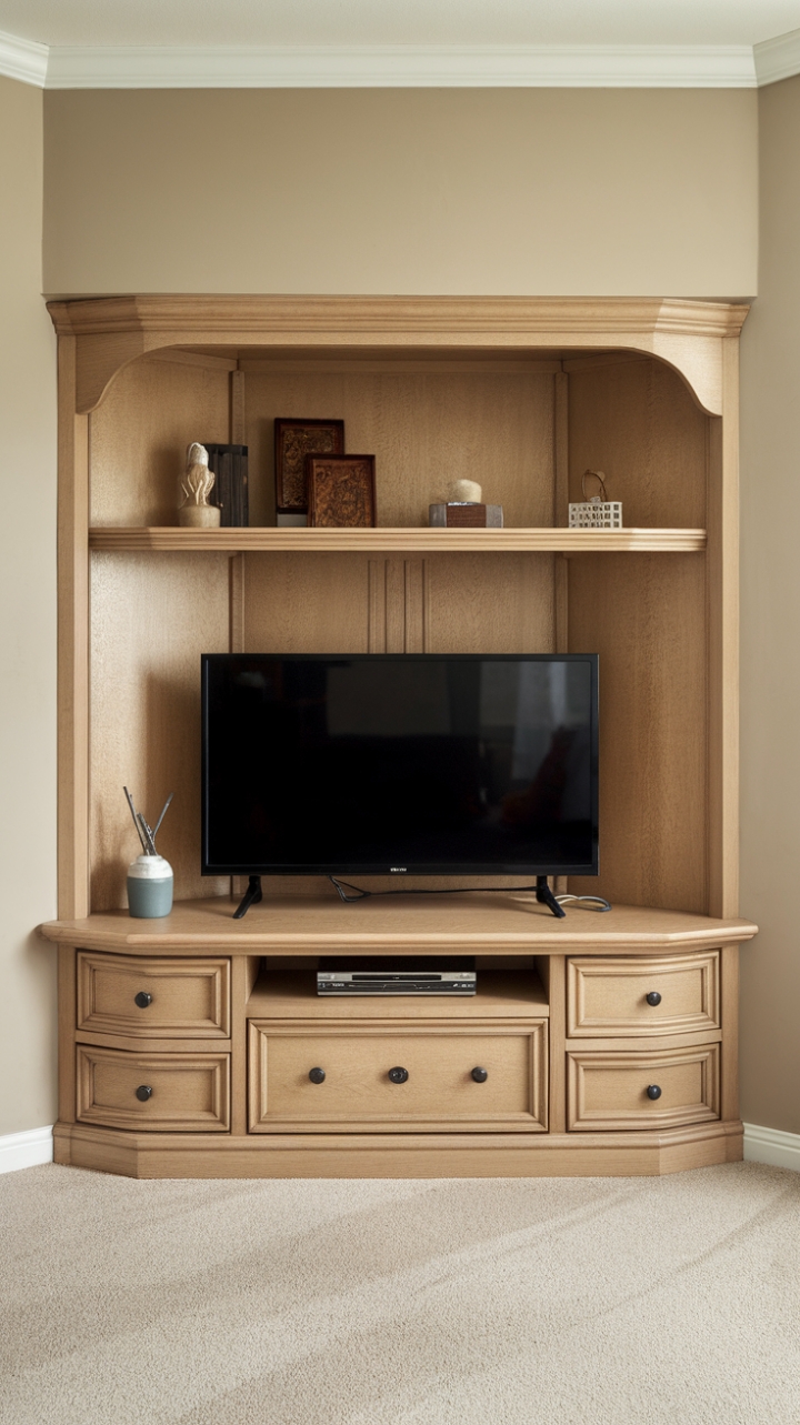 Elegant Wooden TV Stand for Cozy Corners