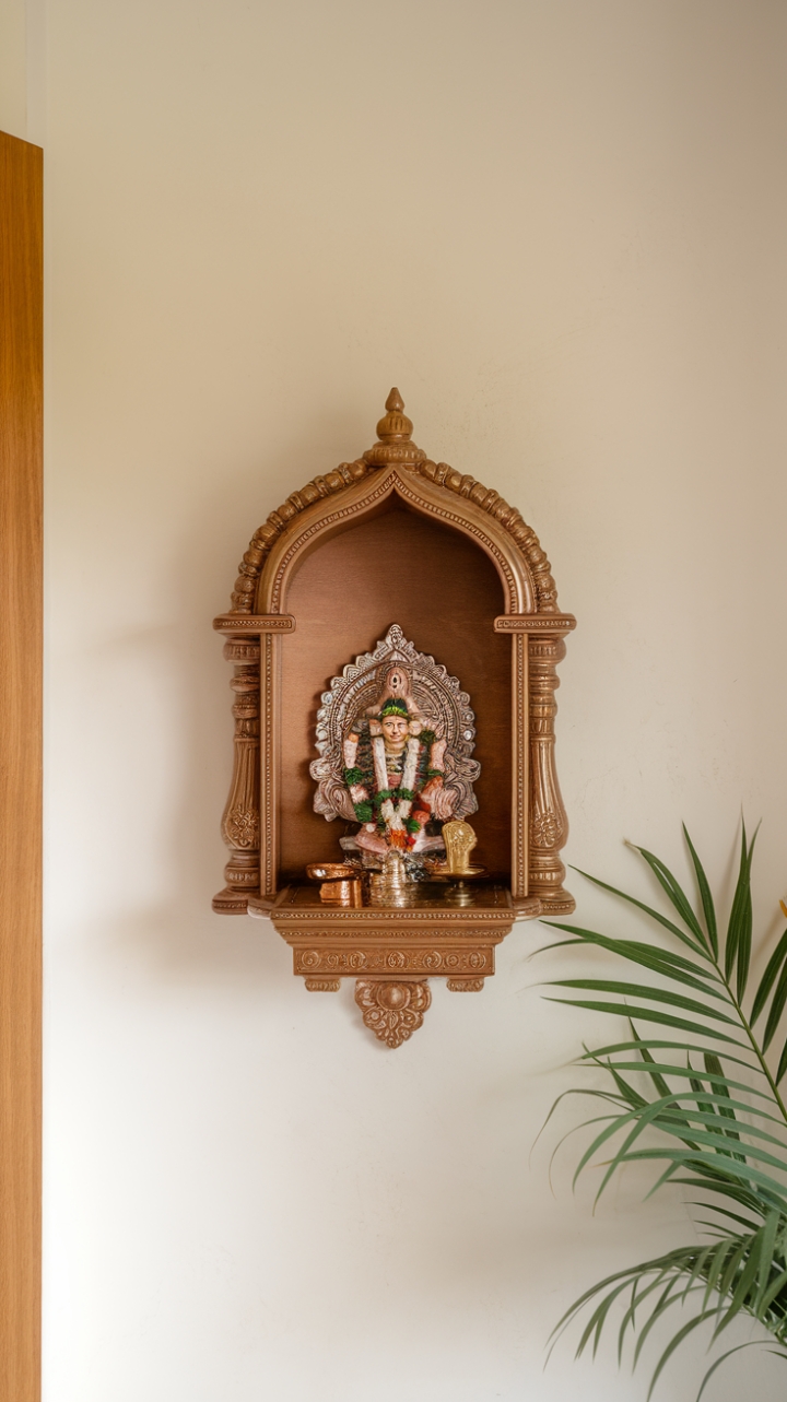 Portable Wall-Mounted Prayer Shelf for Apartments