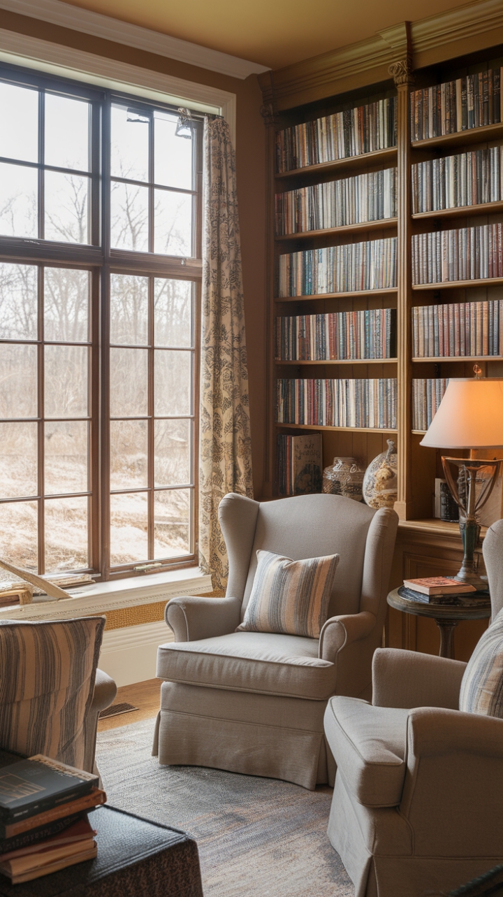 An Inviting Library Sanctuary for Perfect Reading Moments