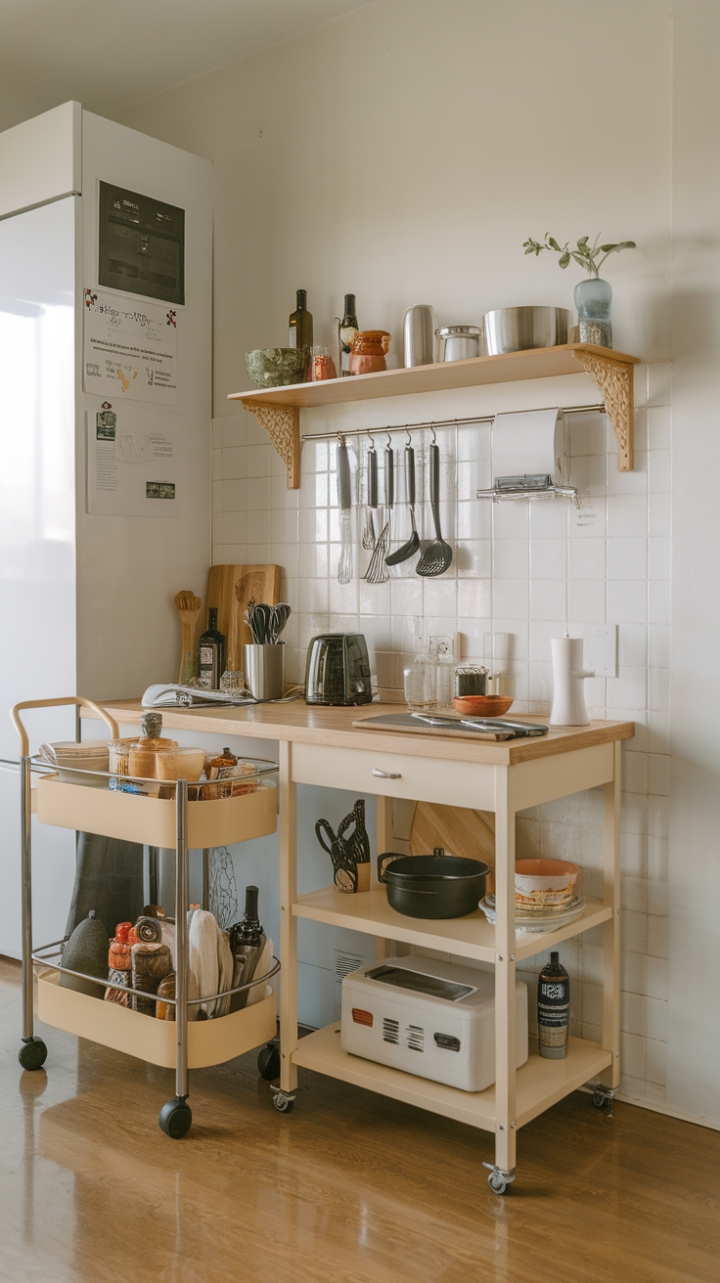 Versatile Compact Kitchen Island for Small Spaces