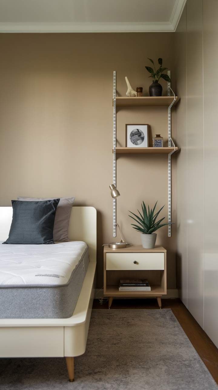 Minimalist Beige Bedroom with Thoughtful Accents