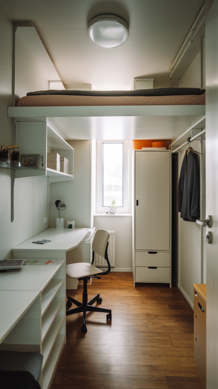 Smart Tiny Bedroom Makeover with Loft Bed