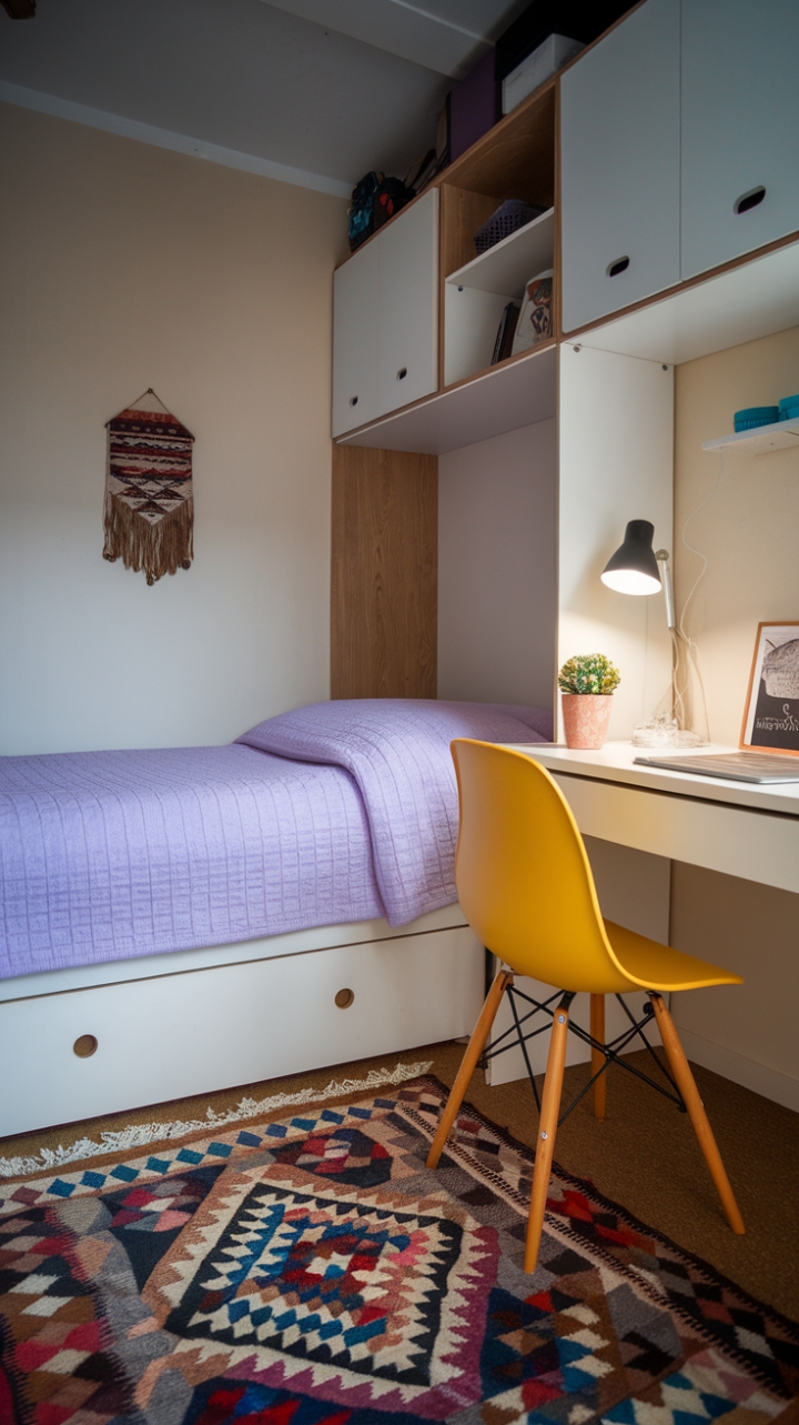 Small Space, Big Style: A Cleverly Designed Tiny Bedroom