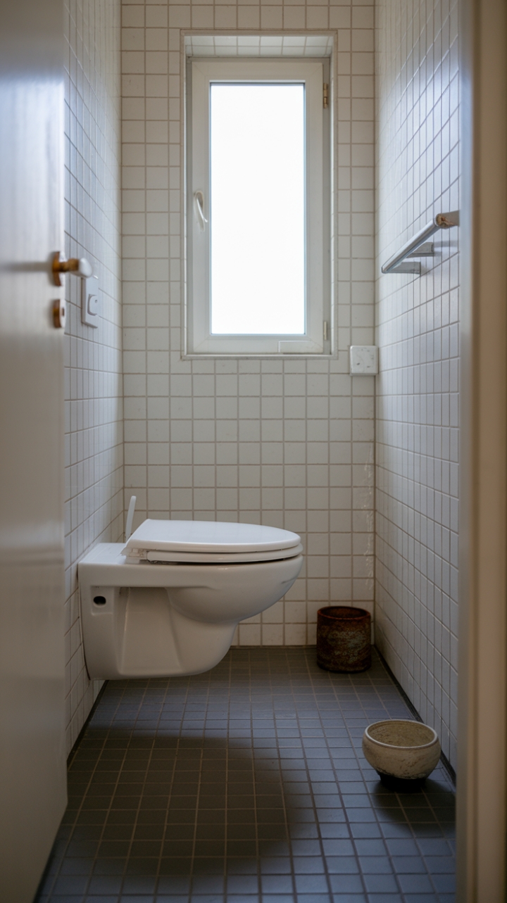 Bright and Functional Compact Bathroom Design