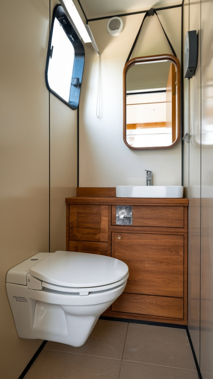 Compact Elegance: Maximizing Style in a Narrow Powder Room