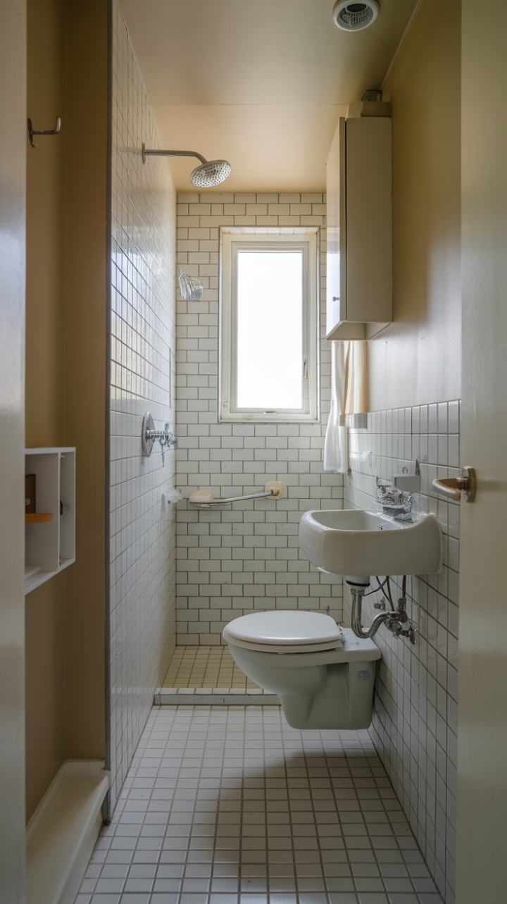 Smart Space-Saving Tiny Bathroom Design