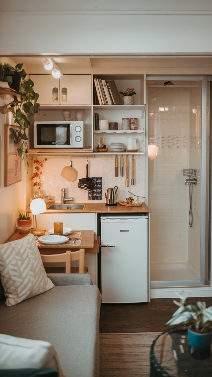 Charming Compact Living Space with Cozy Details
