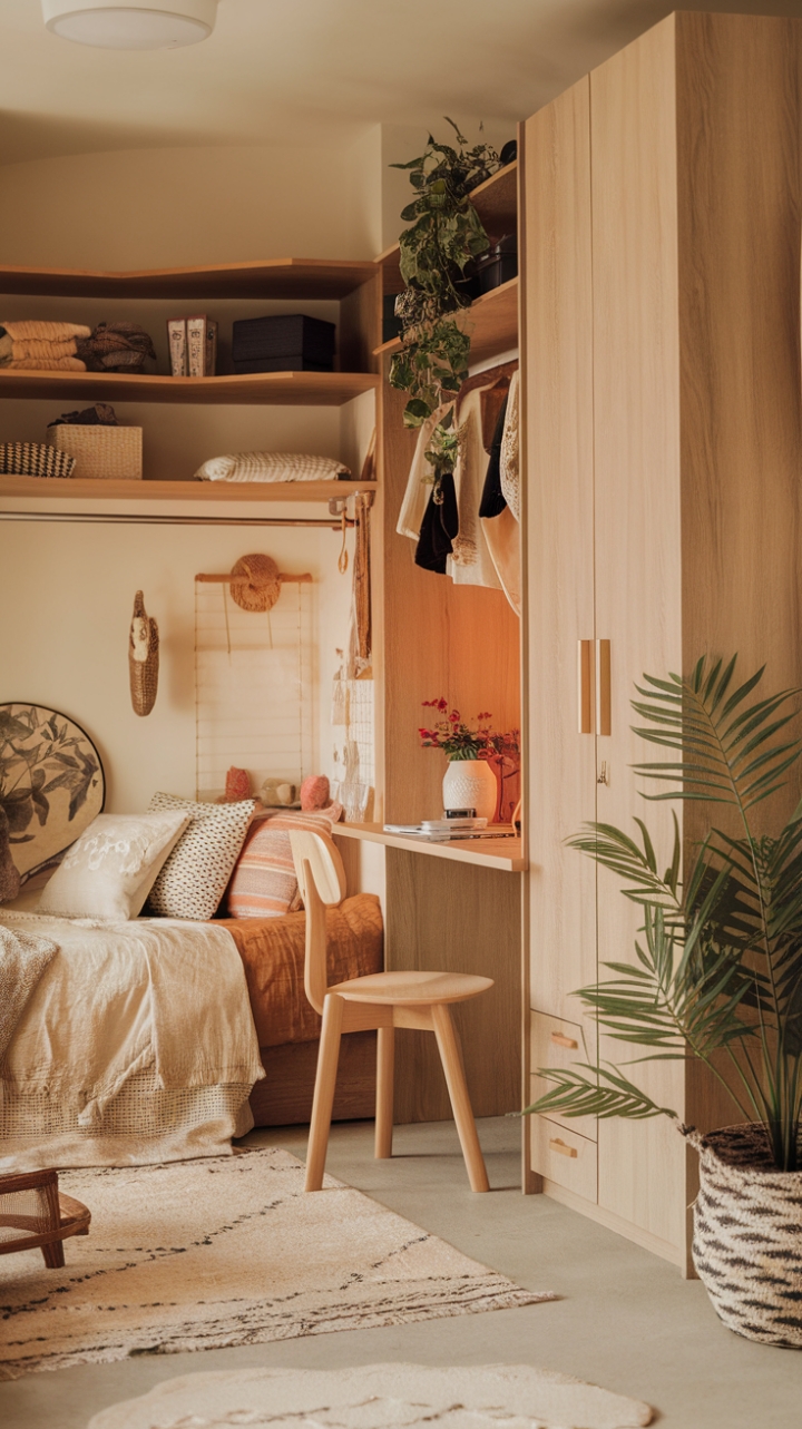Cozy Micro Apartment with Warm Textures and Clever Space Use