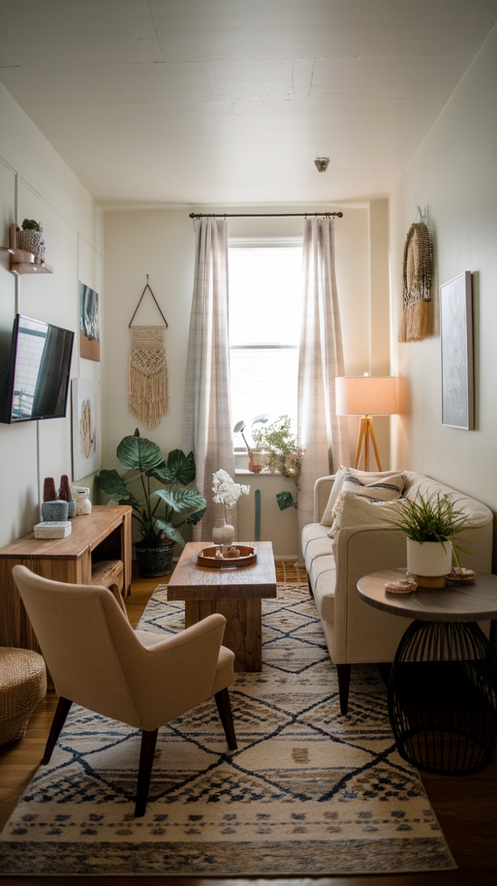 Cozy Elegance: A Compact Retreat Maximizing Style and Comfort