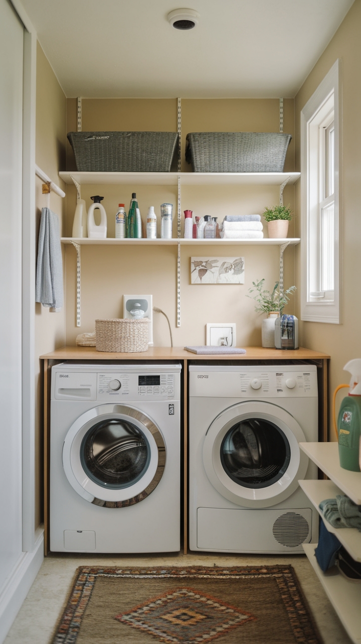 Bright and Cozy Laundry Room with Style