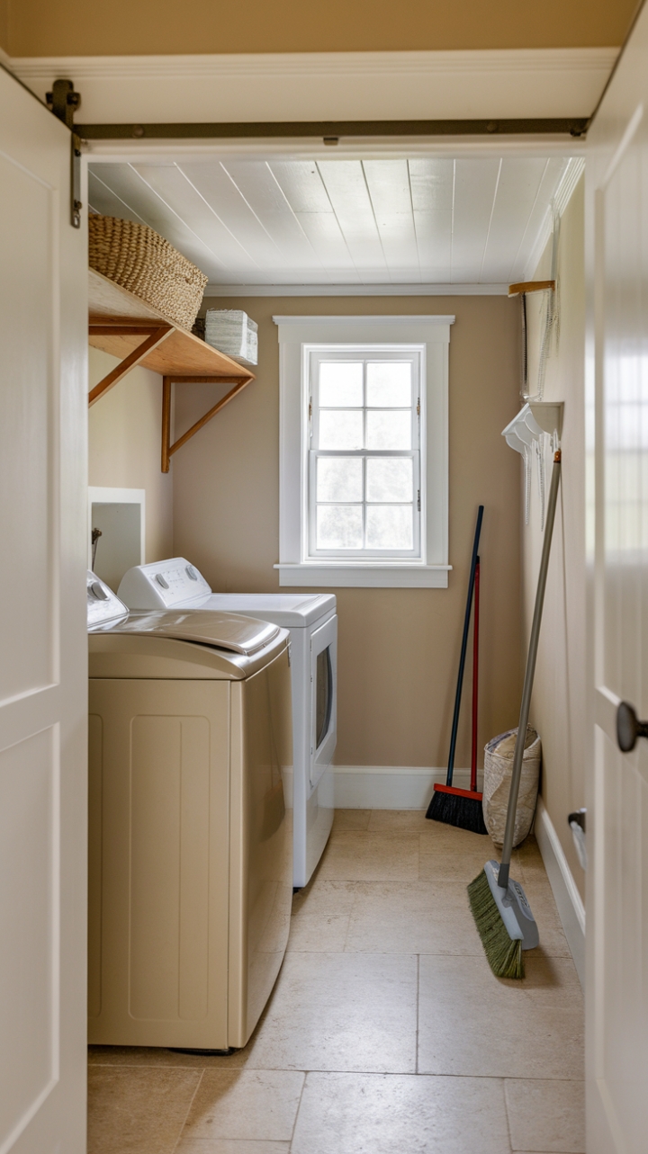 Cozy Rustic Laundry Room with Natural Charm