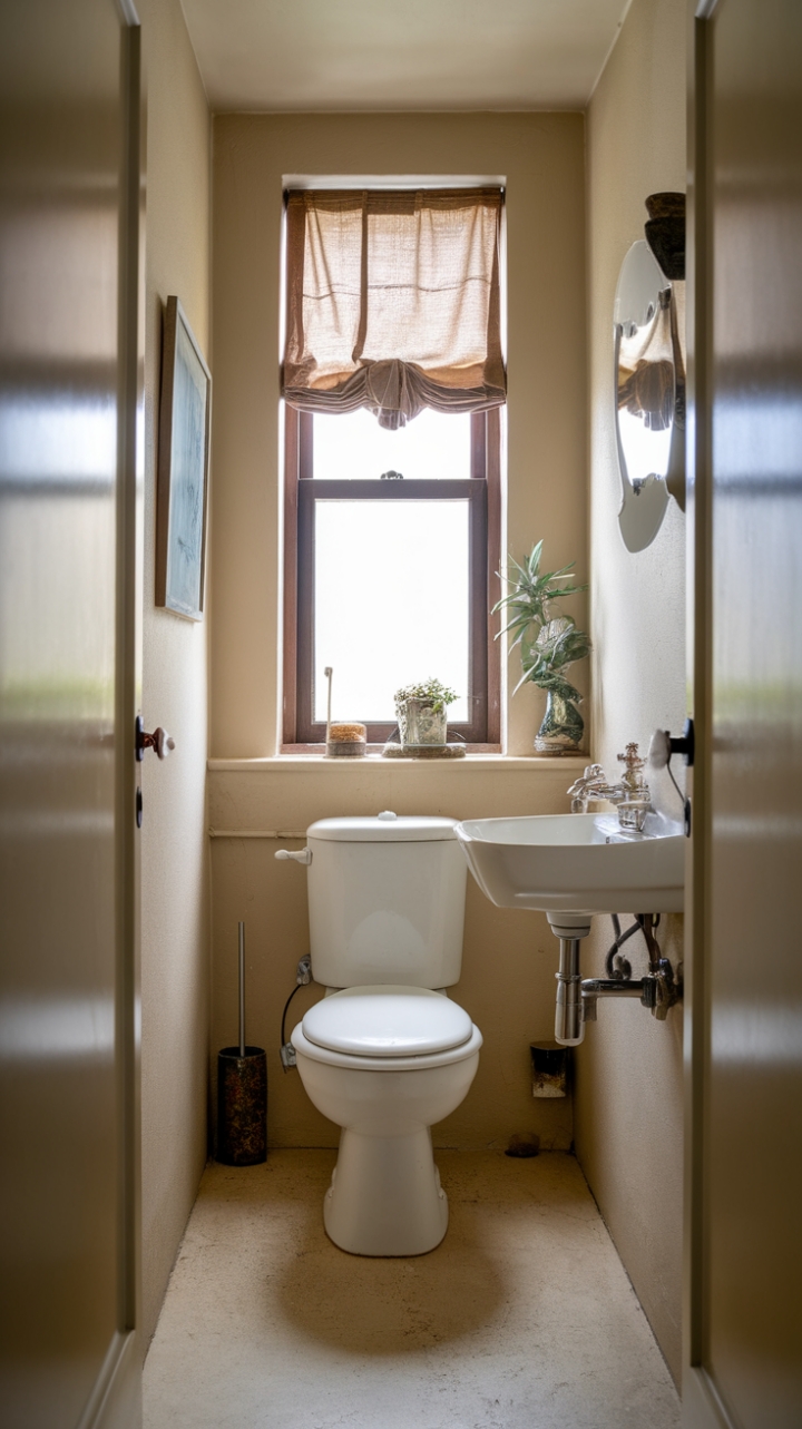 Warm Beige Bathroom with Fresh Accents