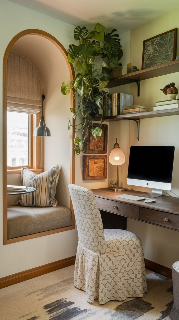 Stylish and Serene Corner for Focus and Relaxation