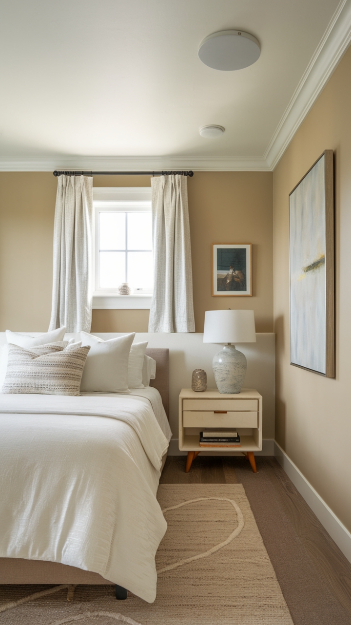 Cozy Elegance: A Warm and Stylish Master Bedroom