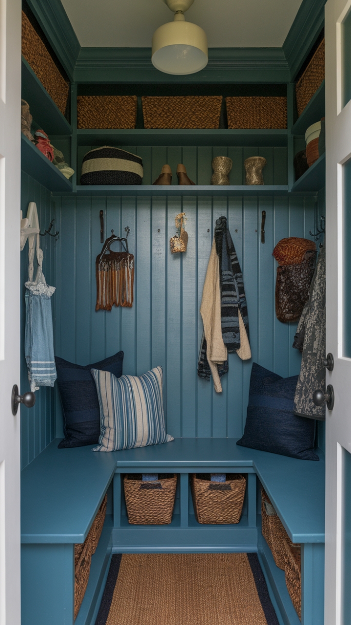Inviting Narrow Entryway Blends Functionality and Cozy Charm