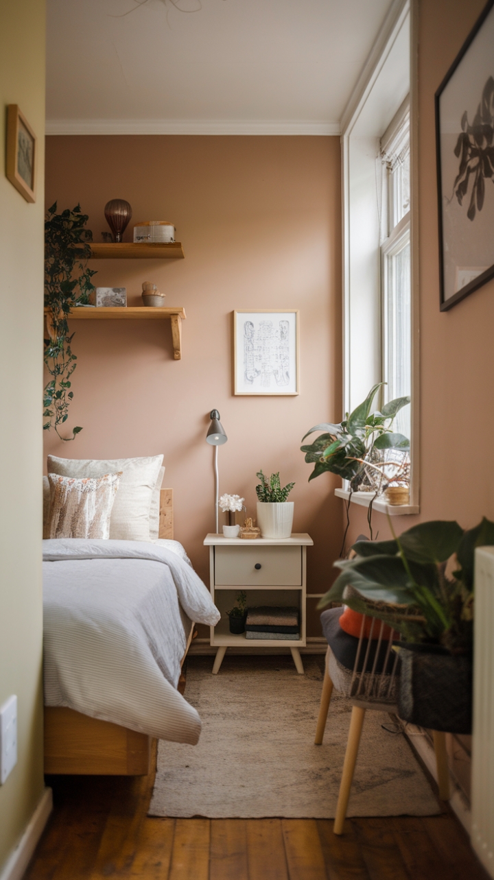 Cozy Compact Retreat with Warm Hues and Natural Touches