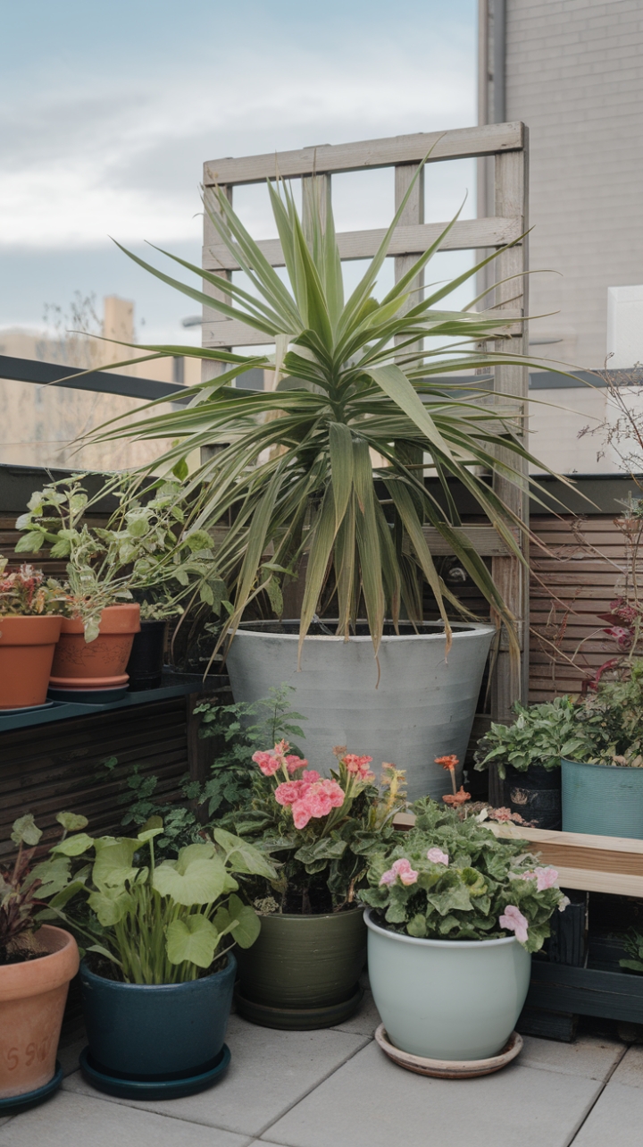 Cityscape Serenity: A Vibrant Potted Plant Retreat