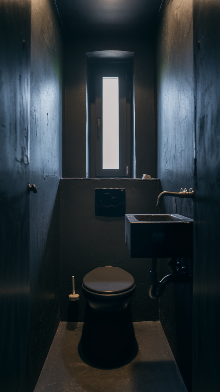 Moody Elegance: A Dark and Dramatic Bathroom