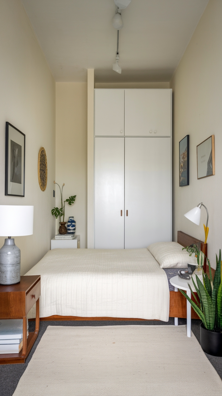 Tranquil Small Bedroom Featuring Thoughtful Decor