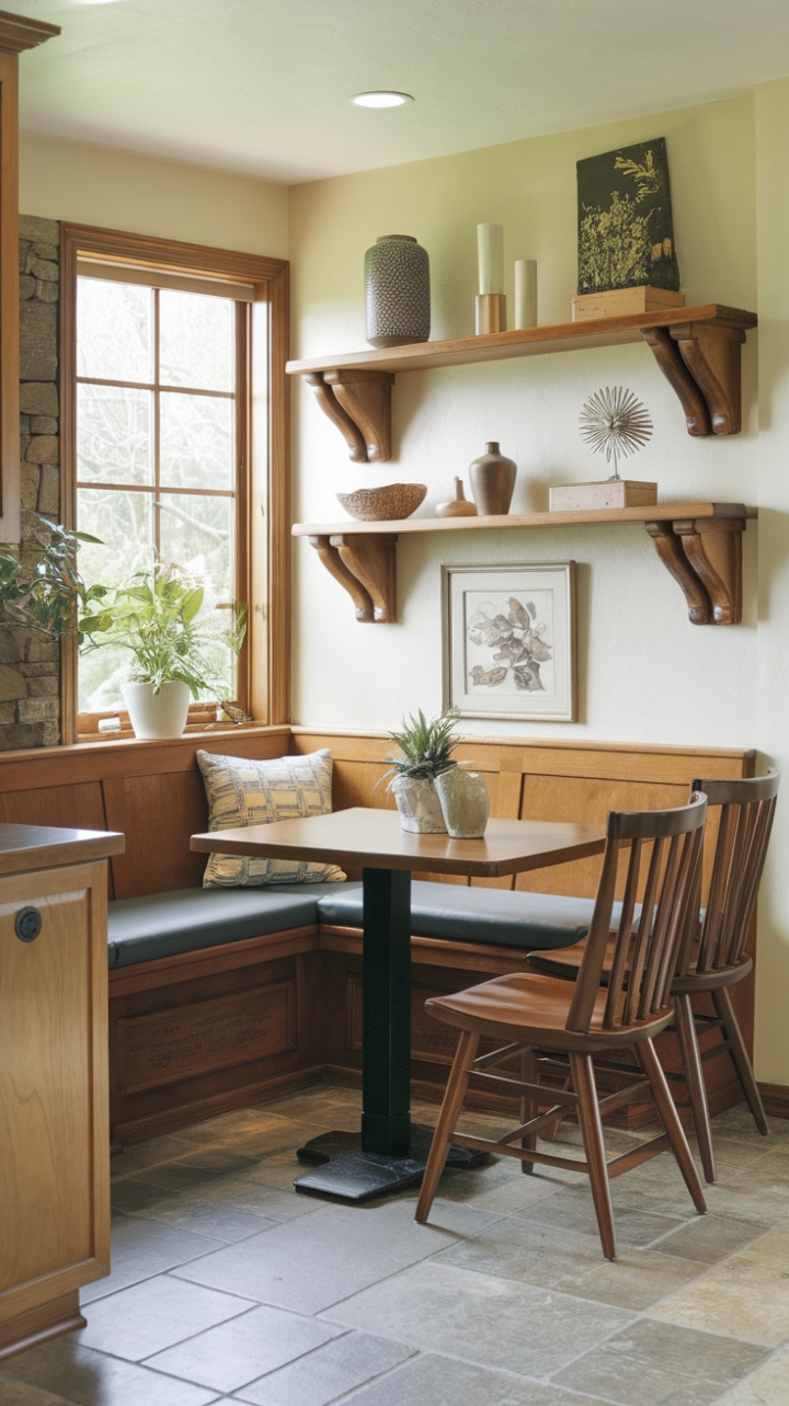 Inviting Morning Corner with Built-In Seating and Decor